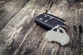 Car shape keyring and keyless entry remote