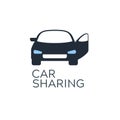 Car sharing service icon design concept. Carsharing renting car