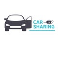 Car sharing service icon design concept. Carsharing renting car