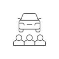 Car sharing service line icon Royalty Free Stock Photo