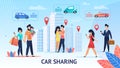 Car Sharing. Short Trips for Family Inside City