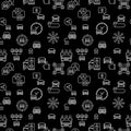 Car Sharing vector Carsharing concept line dark Seamless Pattern