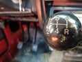 Car shift knob with speed numbers Royalty Free Stock Photo