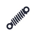 Car shock absorber assembly piece flat icon Royalty Free Stock Photo