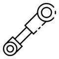 Car shock absorber icon, outline style Royalty Free Stock Photo