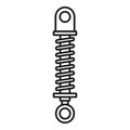 Car shock absorber icon, outline style Royalty Free Stock Photo
