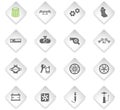 Car shop icon set