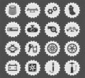 Car shop icon set