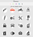 Car shop icon set