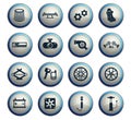 Car shop icon set