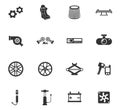 Car shop icon set