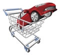 Car shopping cart concept Royalty Free Stock Photo