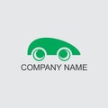car showroom and company logo