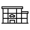 Car showroom icon, outline style Royalty Free Stock Photo