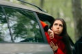 Car Sick Woman Having Motion Sickness Symptoms Royalty Free Stock Photo