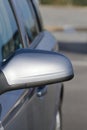 A car side mirror in a close up