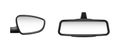 Car side and rear view mirrors template