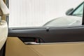 Car side window curtains sunshades. Sunblind curtain in a modern car