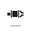 car silencer isolated icon. simple element illustration from car parts concept icons. car silencer editable logo sign symbol