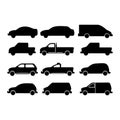car silhouette collection Royalty Free Stock Photo