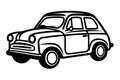 Car silhouette icon in black color. Vector template for tattoo or laser cutting