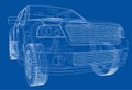 Car silhouettes. 3D illustration Royalty Free Stock Photo