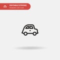 Car Simple vector icon. Illustration symbol design template for web mobile UI element. Perfect color modern pictogram on editable Royalty Free Stock Photo