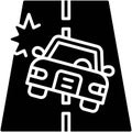 Car skidding icon, car accident and safety related vector illustration