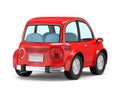 Car small cartoon back Royalty Free Stock Photo