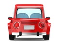 Car small cartoon back Royalty Free Stock Photo