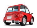 Car small cartoon back Royalty Free Stock Photo