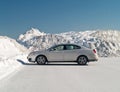 Car and snowbank Royalty Free Stock Photo