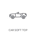 car soft top linear icon. Modern outline car soft top logo conce