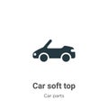 Car soft top vector icon on white background. Flat vector car soft top icon symbol sign from modern car parts collection for Royalty Free Stock Photo