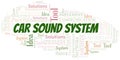 Car Sound System typography vector word cloud. Royalty Free Stock Photo