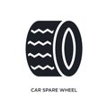 car spare wheel isolated icon. simple element illustration from car parts concept icons. car spare wheel editable logo sign symbol Royalty Free Stock Photo