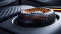 Car speaker detail with ambient lighting Royalty Free Stock Photo