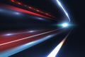 Car speed lines. Light trails tragic of long exposure abstract vector background Royalty Free Stock Photo