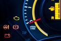 Car speed meter closeup Royalty Free Stock Photo