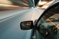 Car speed night drive Royalty Free Stock Photo