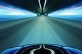 Car speed night drive Royalty Free Stock Photo
