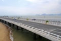 Car speed on the yanwu bridge Royalty Free Stock Photo