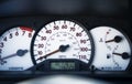 Car speedometer on dashboard Royalty Free Stock Photo