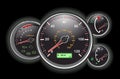 Car speedometer and dashboard
