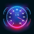 Car speedometer dashboard icon. Speed meter fast race technology design measurement panel Royalty Free Stock Photo