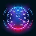 Car speedometer dashboard icon. Speed meter fast race technology design measurement panel Royalty Free Stock Photo