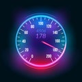 Car speedometer dashboard icon. Speed meter fast race technology design measurement panel Royalty Free Stock Photo