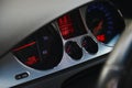 Car speedometer in european car Royalty Free Stock Photo