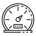 Car speedometer icon, outline style Royalty Free Stock Photo