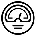 Car speedometer icon. Speed measurement line symbol